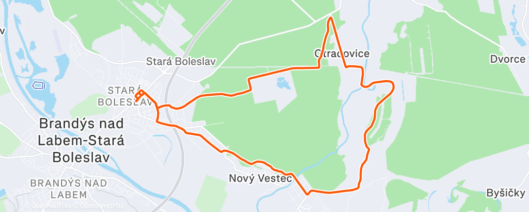 Карта физической активности (Lunch Mountain Bike Ride)