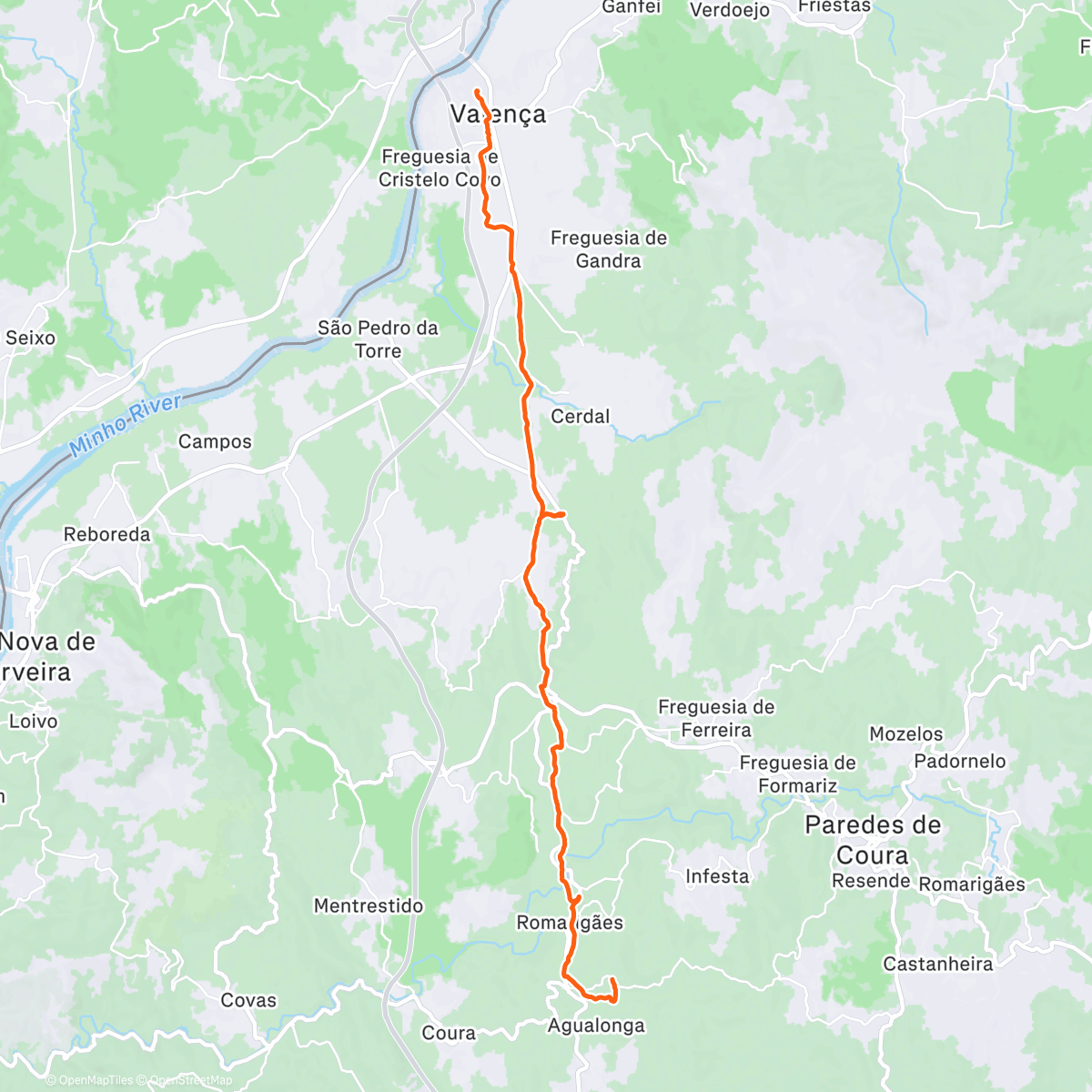 Map of the activity, Lunch Run