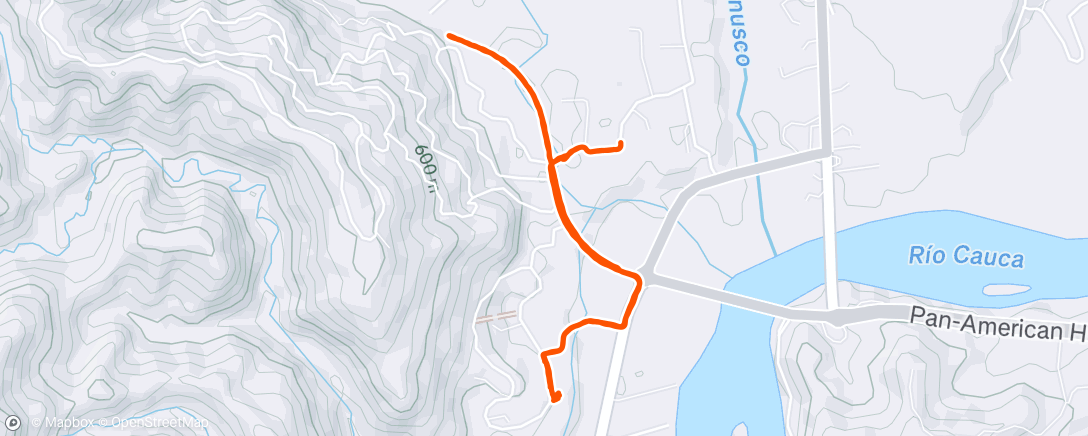 Map of the activity, Carrera por la mañana