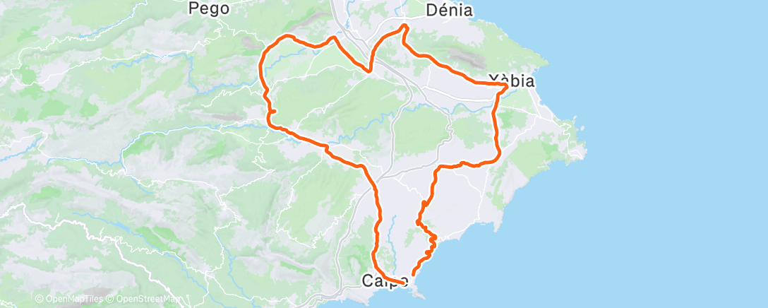 Map of the activity, Lunch Ride