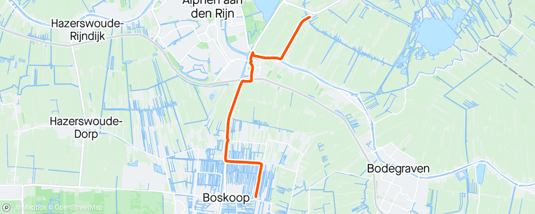 Map of the activity, Uitfietsen tijdrit