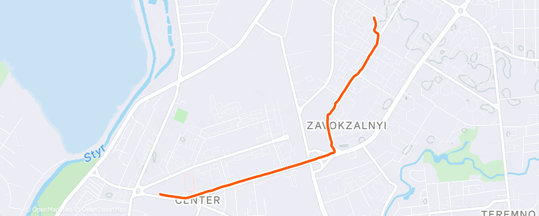 Map of the activity, Morning Mountain Bike Ride