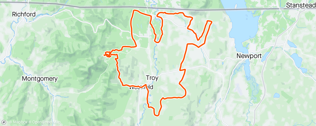 Map of the activity, Raputista- 53 miles biking, 2 miles walking. It was glorious.
