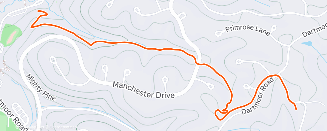 Карта физической активности (Afternoon Hike)