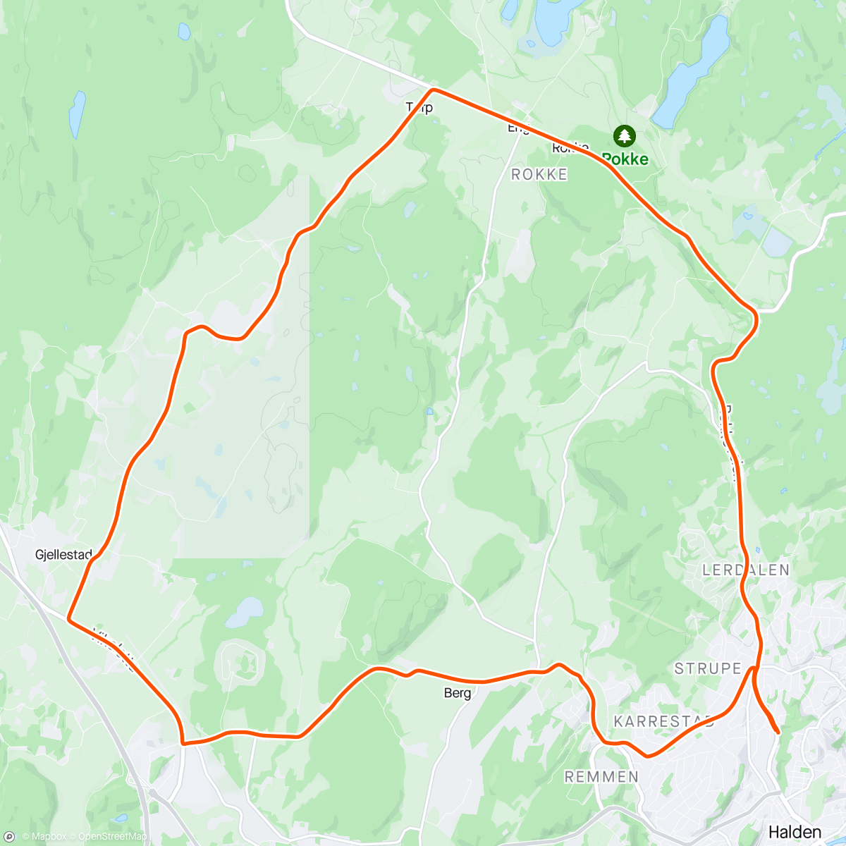 Map of the activity, Roadbike 🚴 Rokke,Nygaardsgata, viksletta,brødløs veien runde