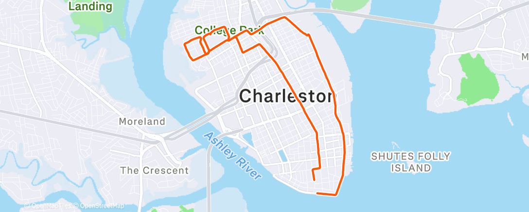 Map of the activity, Morning Run