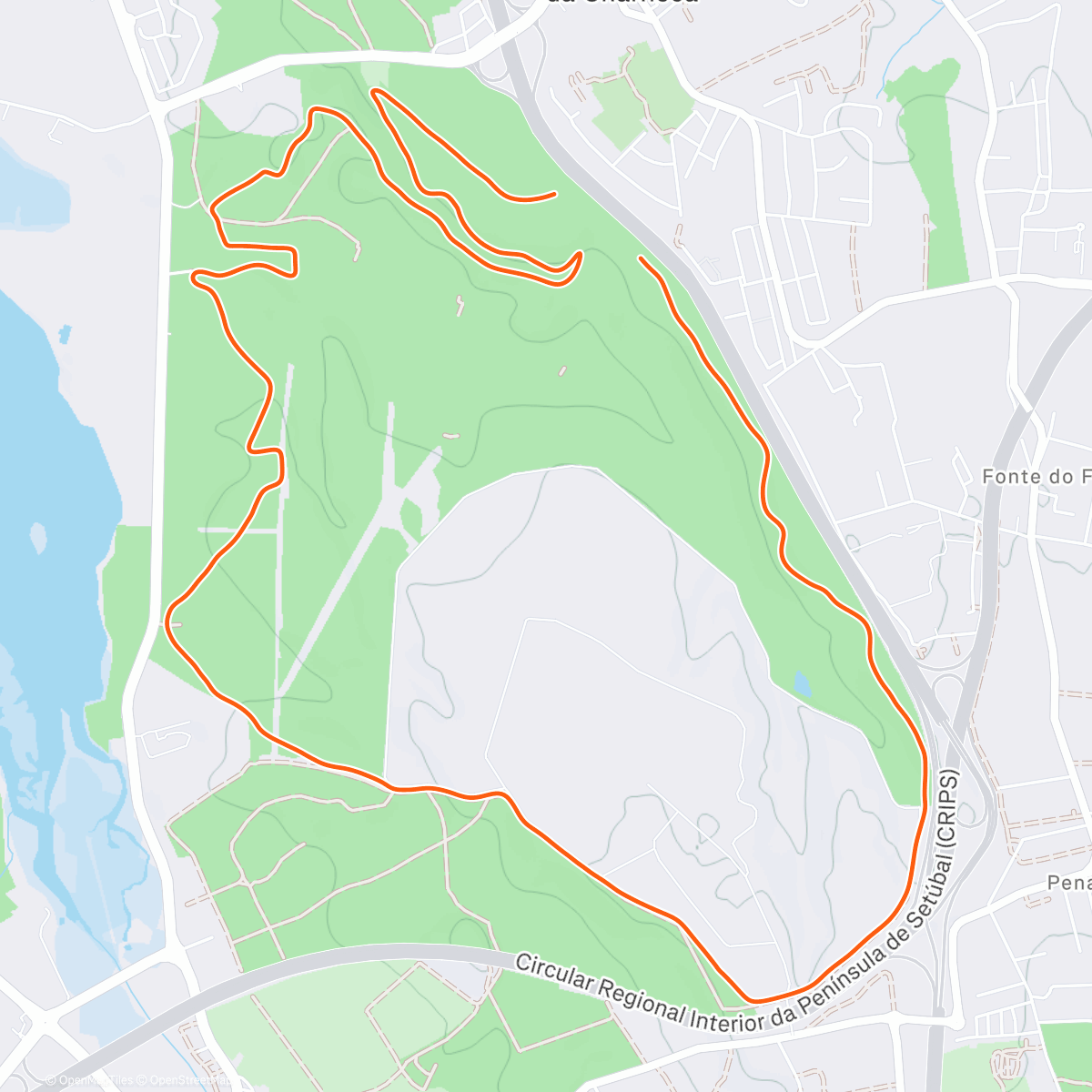 Map of the activity, Caminhada matinal