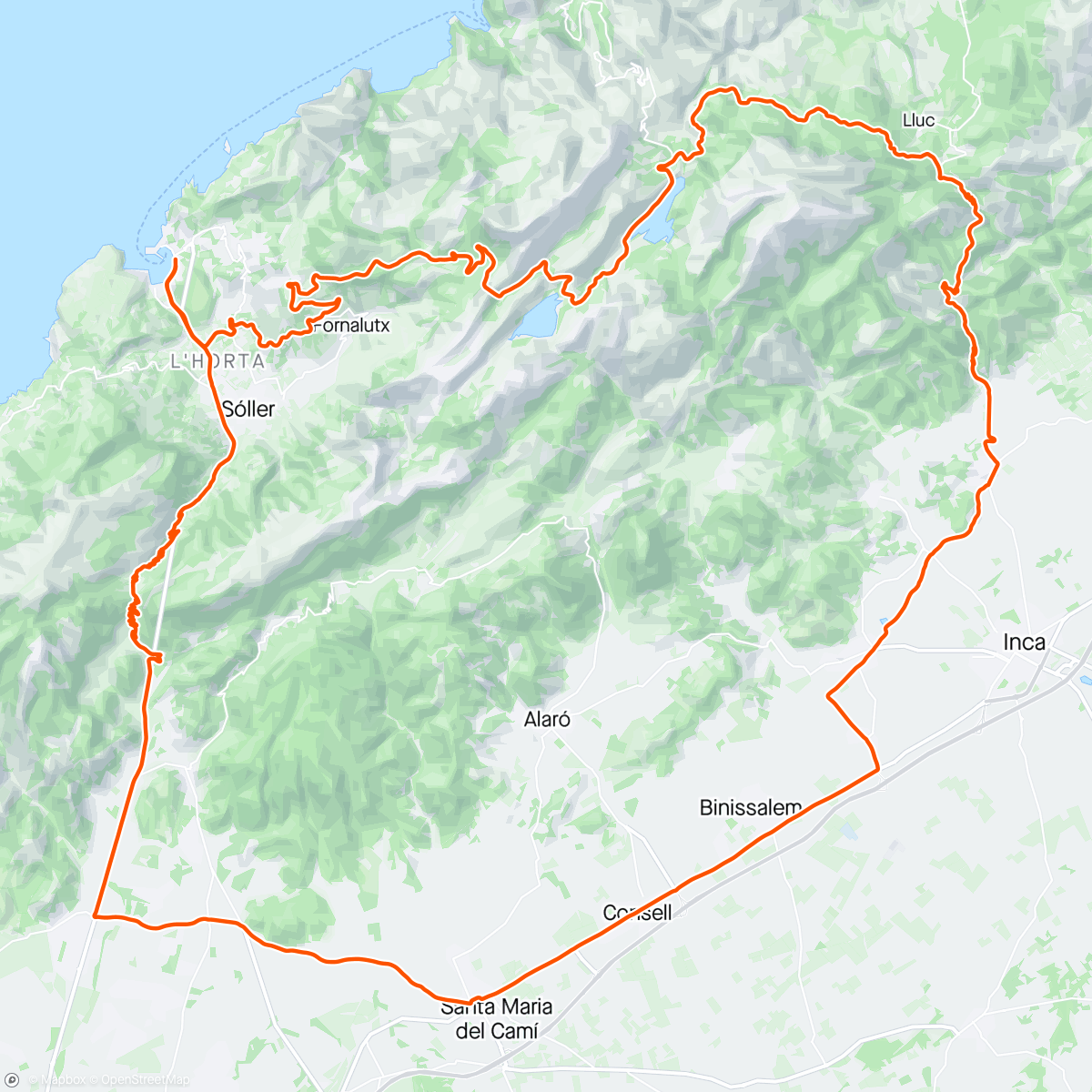 Map of the activity, Mallorca 24: day 3