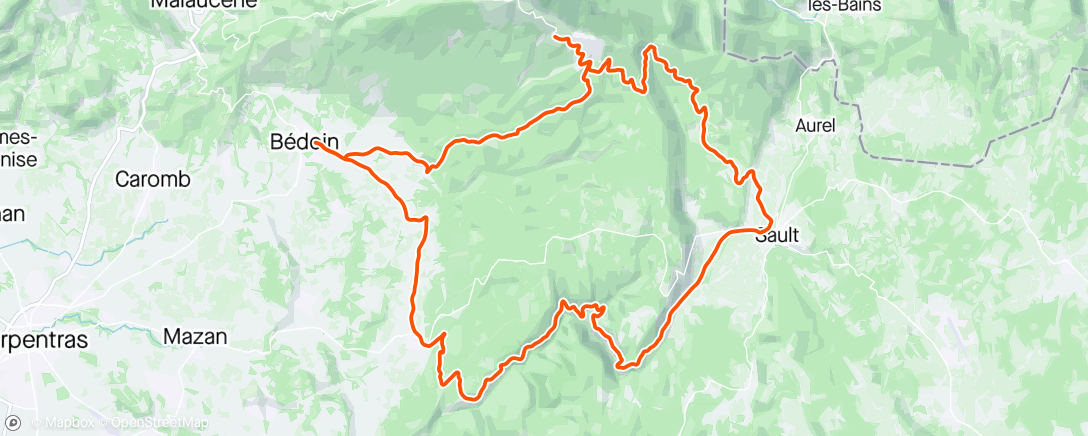 Map of the activity, ⛅ Jour 2 - Groupe 2 bis - Nyons - Le Mont Ventoux jusqu’au aux chalet Reynard