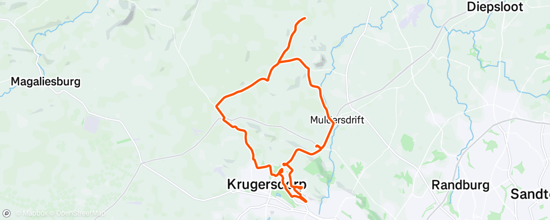 Map of the activity, Morning Ride