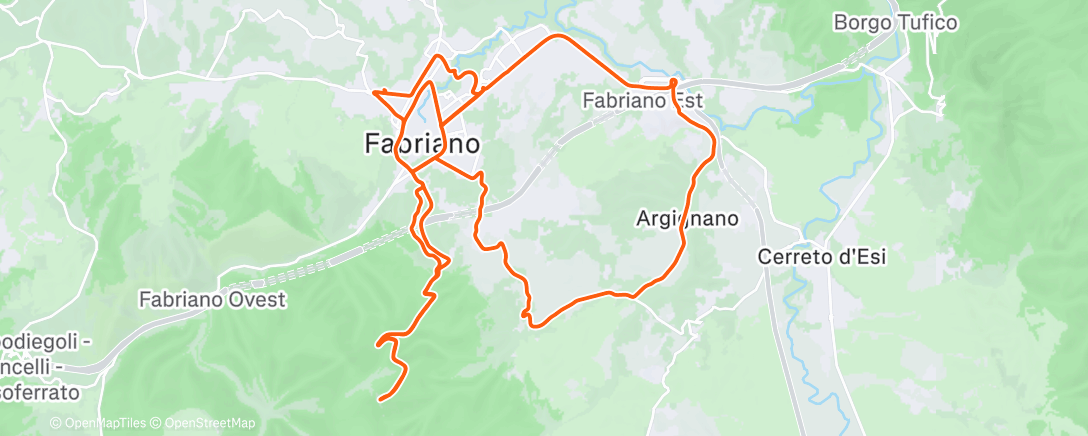 Map of the activity, Sessione di mountain biking mattutina