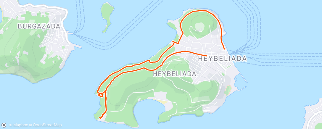Map of the activity, Heybeliada Island Istanbul