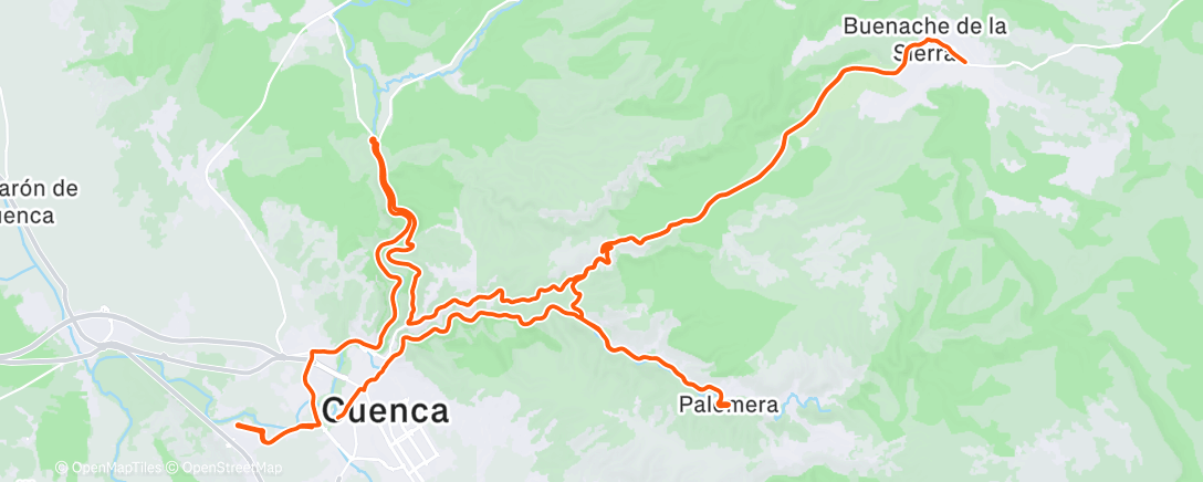 Map of the activity, Afternoon Ride