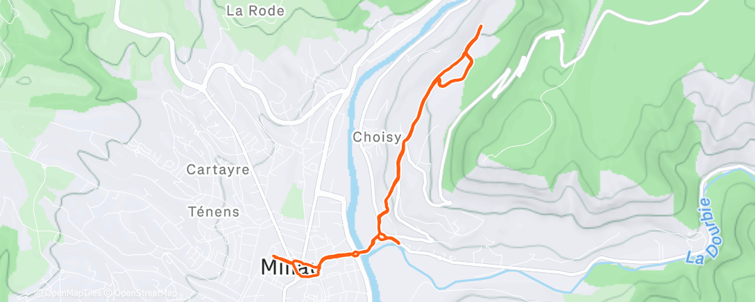 Map of the activity, Morning Run