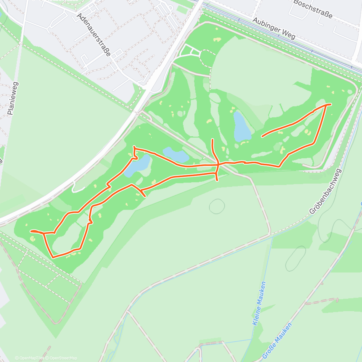 Map of the activity, Golf am Nachmittag