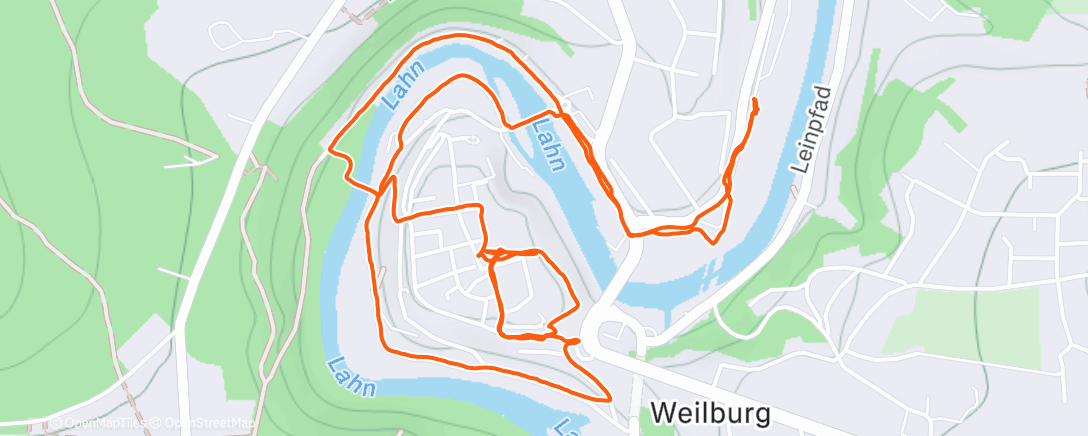 Карта физической активности (Spaziergang in Weilburg)
