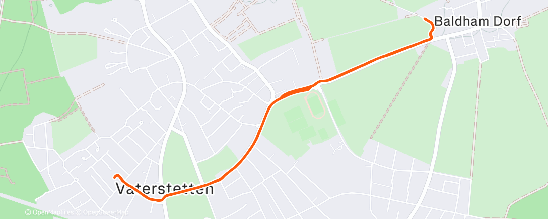 Map of the activity, Lauf am Morgen