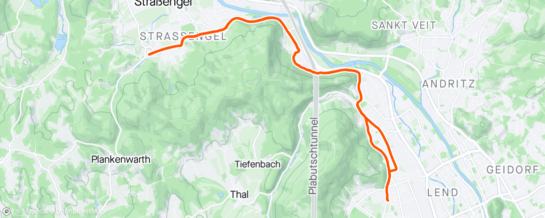 Mapa de la actividad, Gravel-Fahrt am Nachmittag