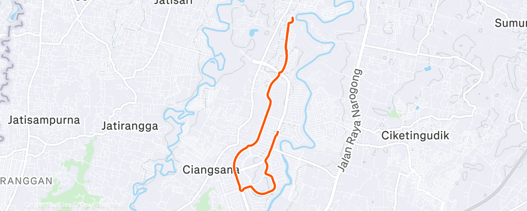 Map of the activity, Morning Run