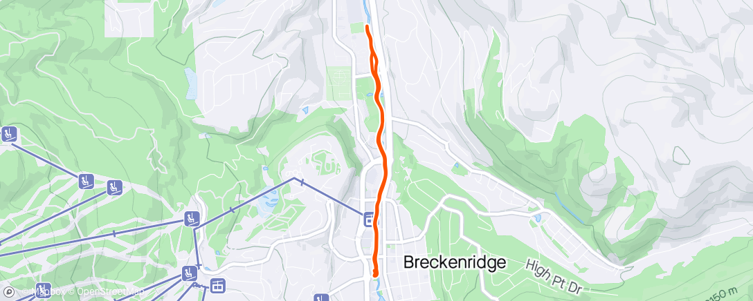 Map of the activity, Morning Run in Breck