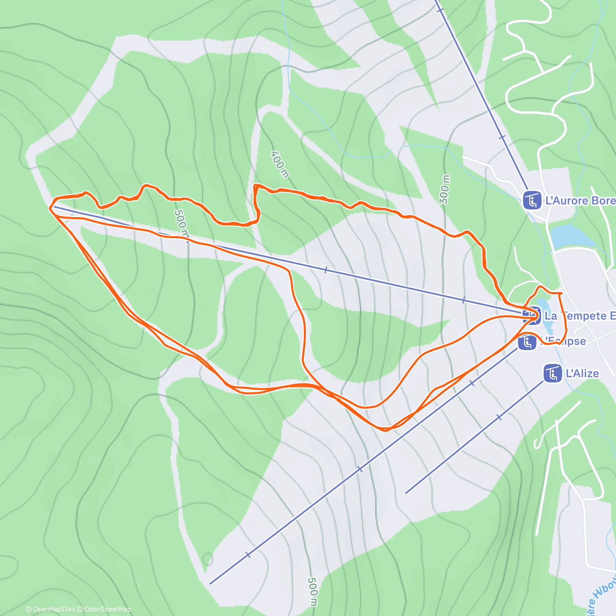 Map of the activity, Skimo - 3*L'Érablière