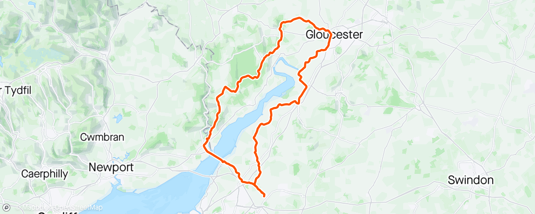 Map of the activity, Gloucester via Forest of Dean
