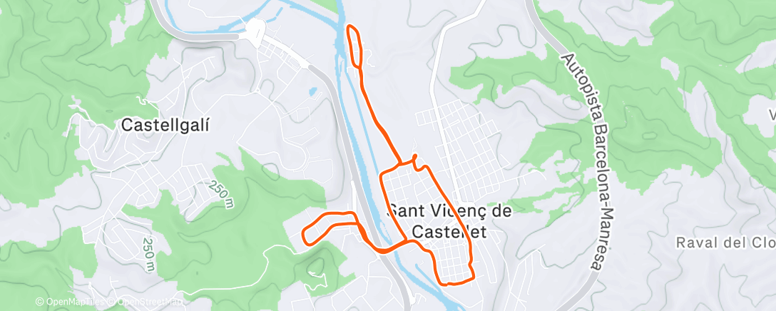 Map of the activity, RUN 35’ Endurance