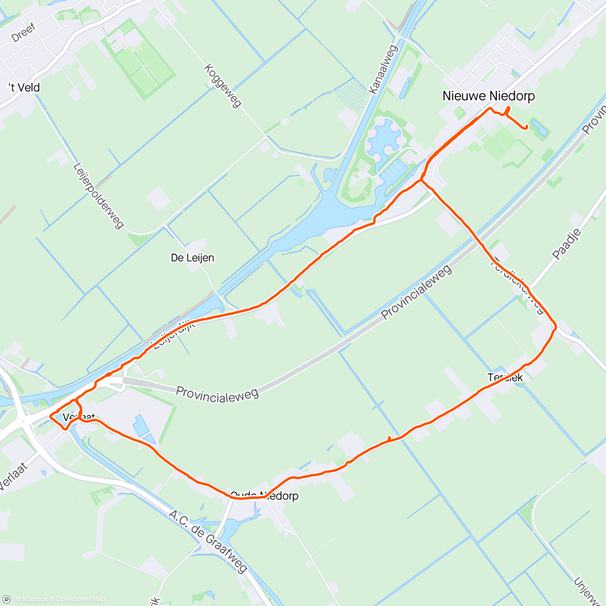 Map of the activity, Wandeling in Hollands Kroon