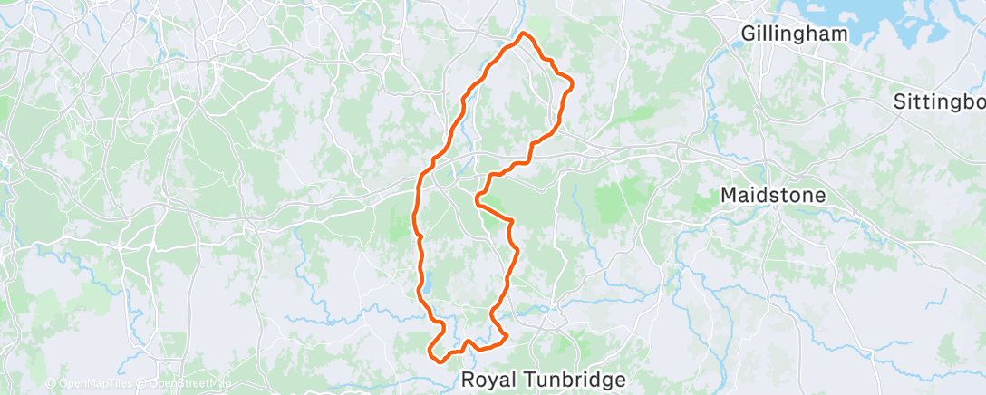 Map of the activity, Lunch Ride