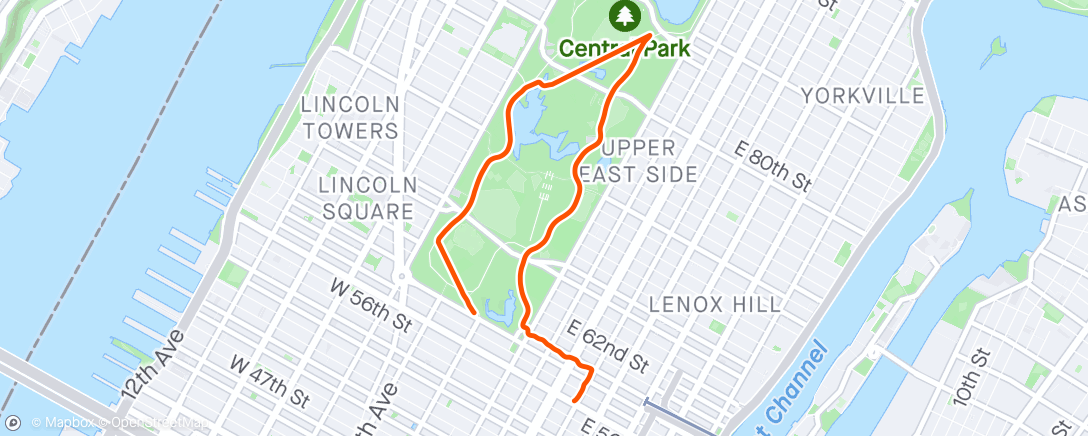 Map of the activity, Morning Run