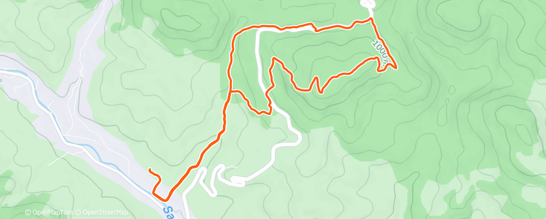 Map of the activity, Afternoon Trail Run