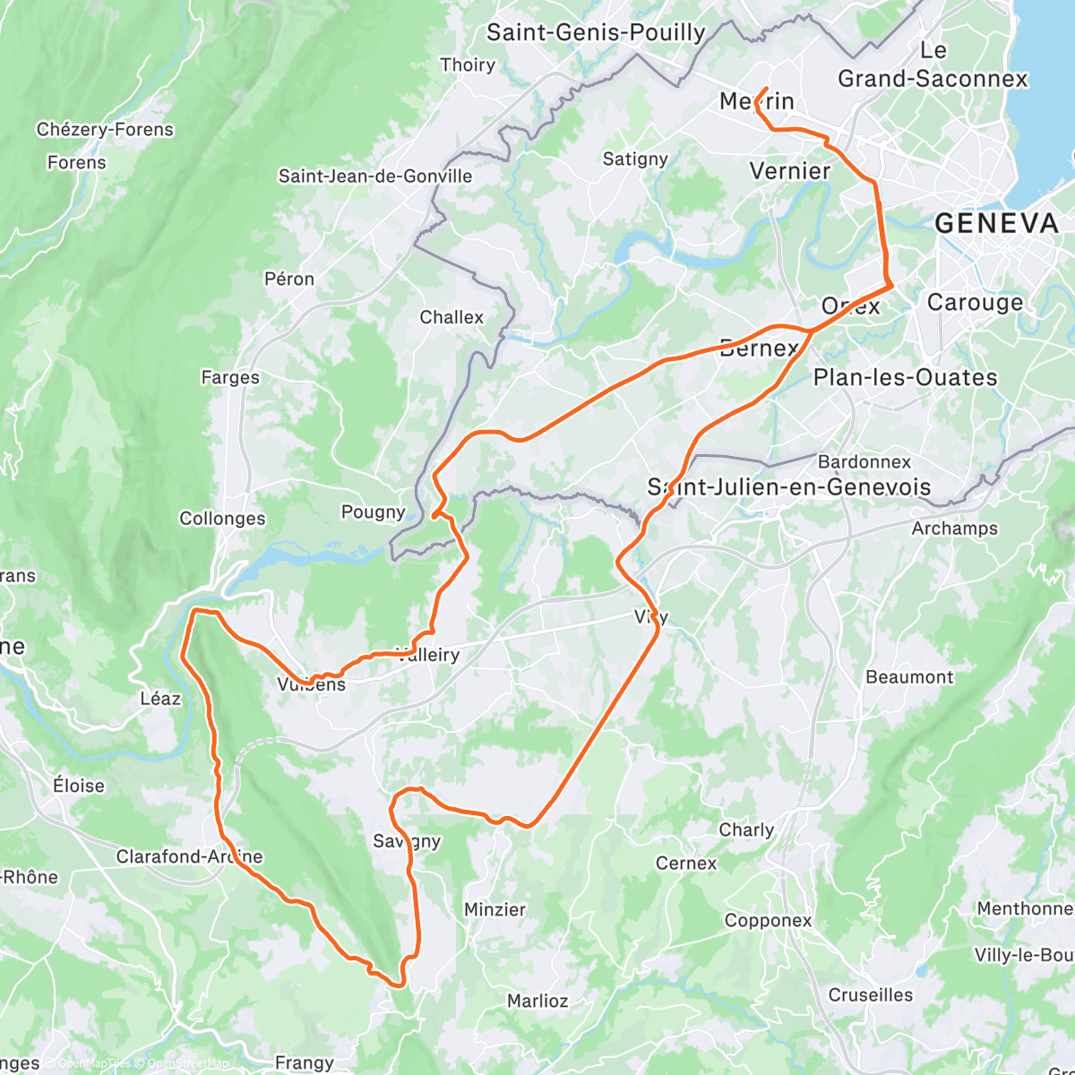 Map of the activity, Sortie chill - Tour du Vuache