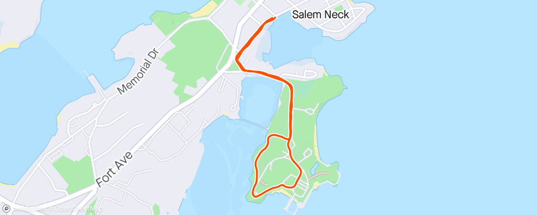 Map of the activity, Winter Island Afternoon Walk