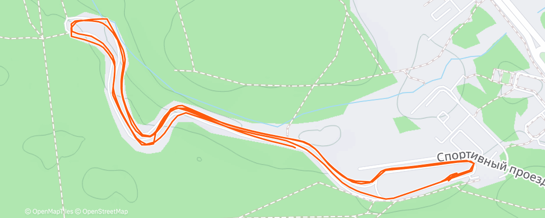 Map of the activity, Evening Run