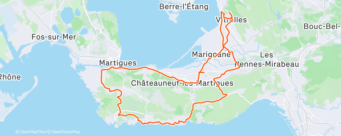 Map of the activity, Sortie vélo le matin
