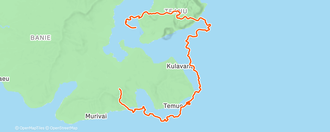 Mapa de la actividad (Zwift - Watopia)