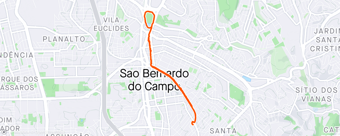 Mappa dell'attività Caminhada matinal