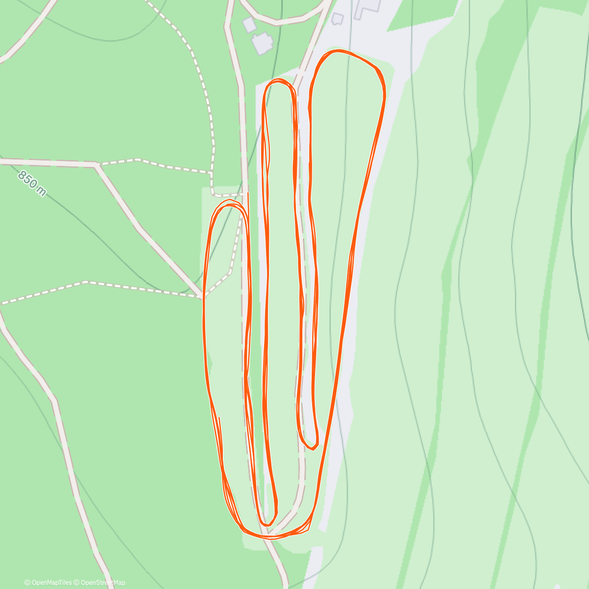 Map of the activity, Morning Nordic Ski