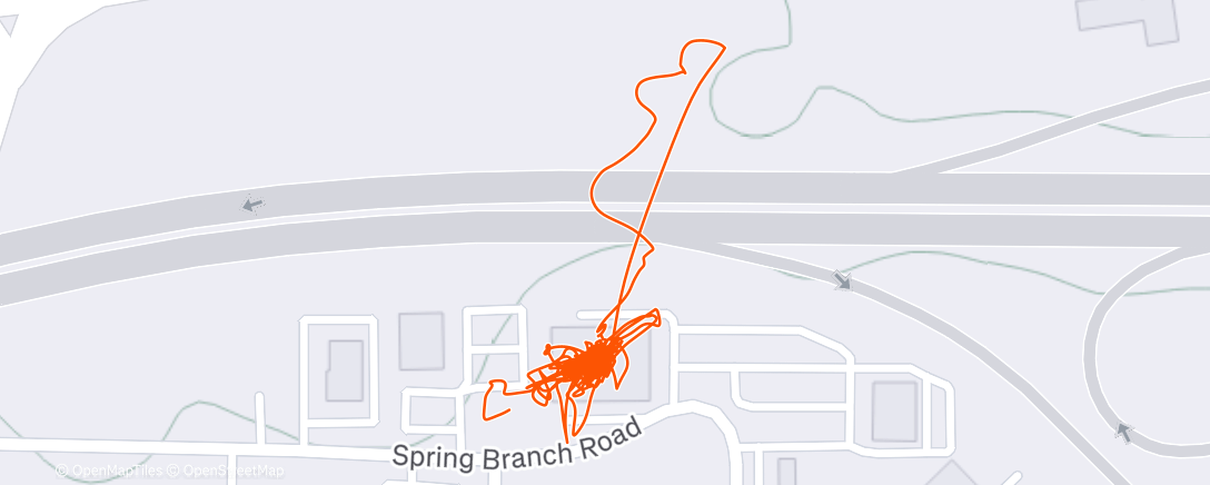 Map of the activity, Dreadmill run at PF. Not sure why it shows this mileage when I actually did 6 miles.