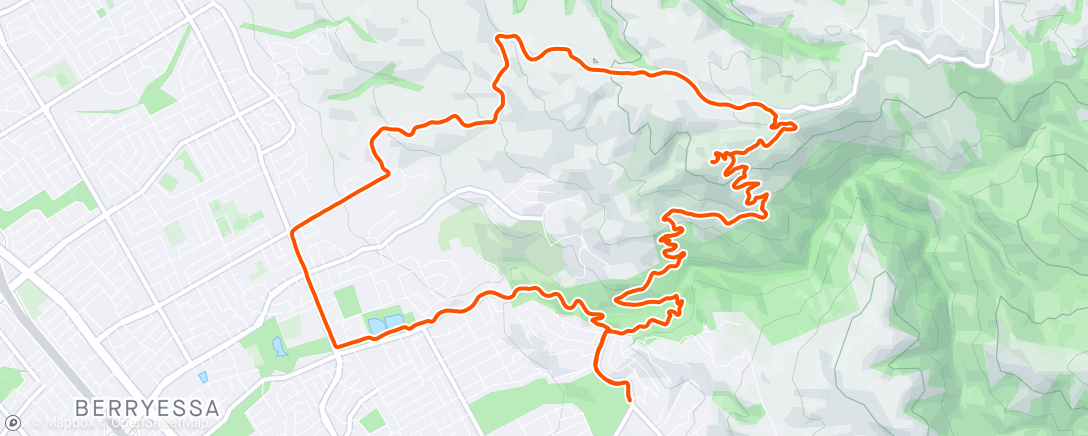 Map of the activity, Muddy Boccardo up, Sierra down