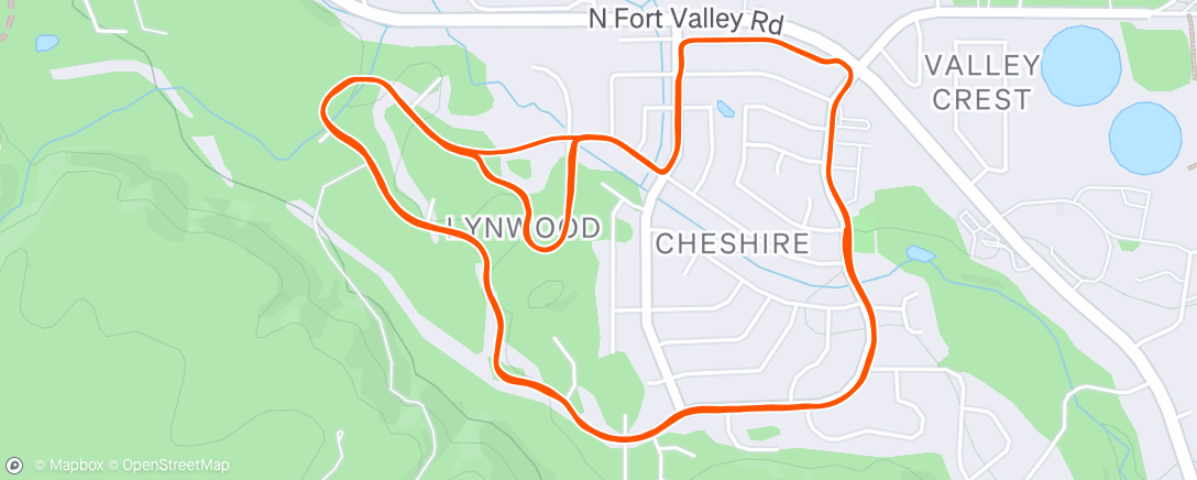 Map of the activity, Morning Run