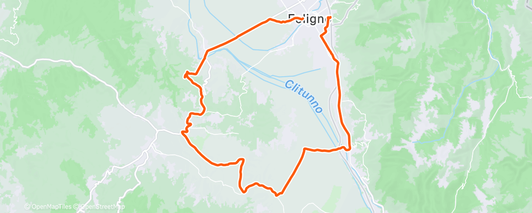 Map of the activity, Pedalata dell'ora di pranzo