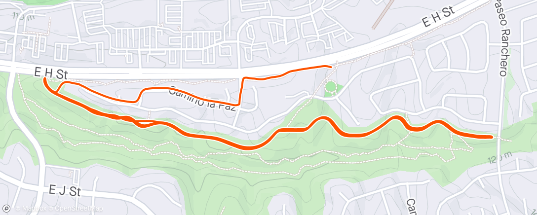 Map of the activity, Quick Ride.