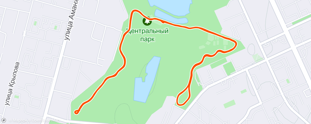 Map of the activity, 2 км разминка 
7 * ( 1 min 3:00 / 2 min 5;00 )
4 км заминка