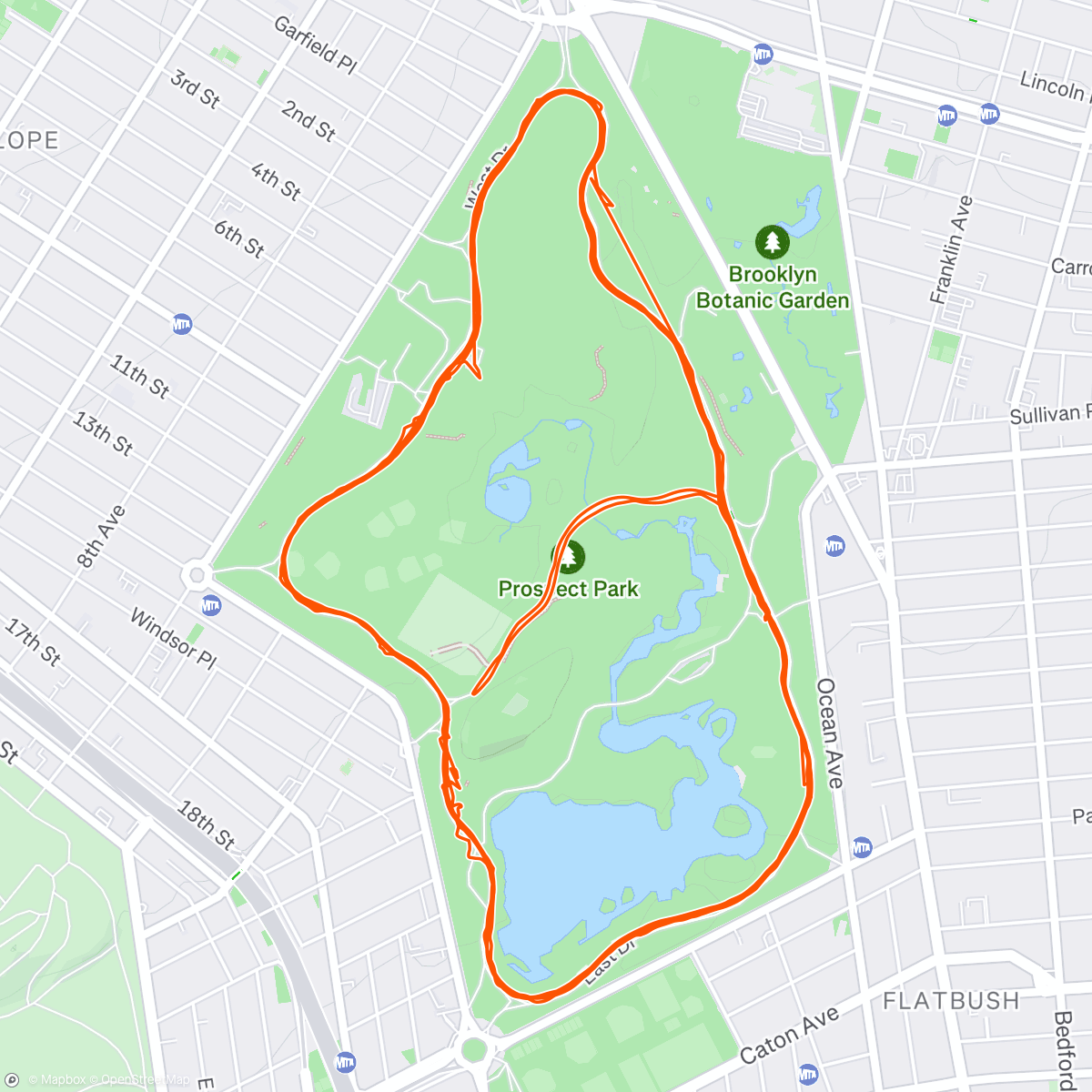 Map of the activity, 2024 Prospect Park 50K - Holy Shitballs, Batman