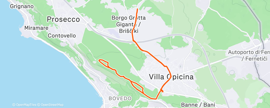 Map of the activity, Sessione di mountain biking pomeridiana