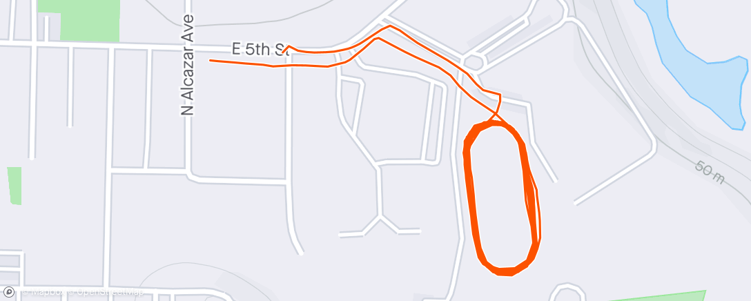 Map of the activity, Morning Run