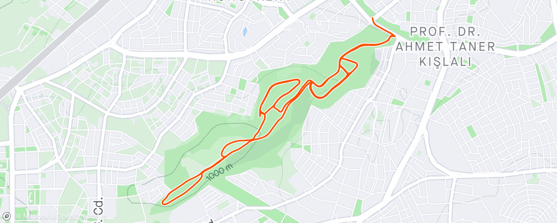 Map of the activity, Morning Run - Çayyolu Patika 💚