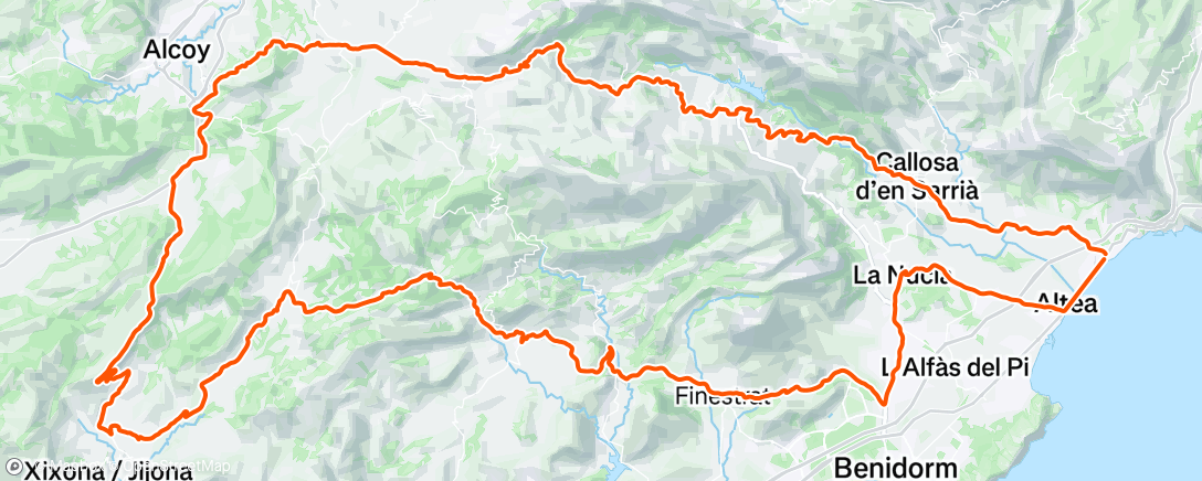 Map of the activity, Morning Ride