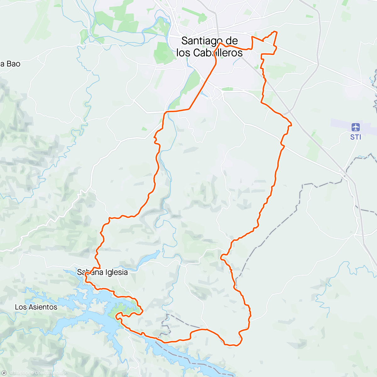 Map of the activity, Vuelta en bicicleta de montaña eléctrica matutina